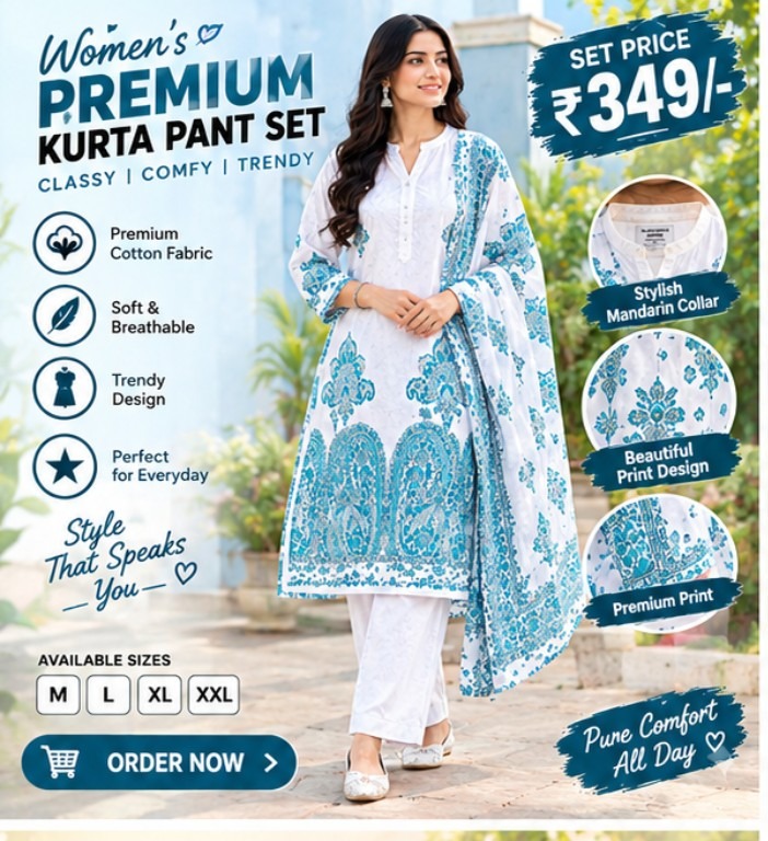 Premium women's kurta pant collection
